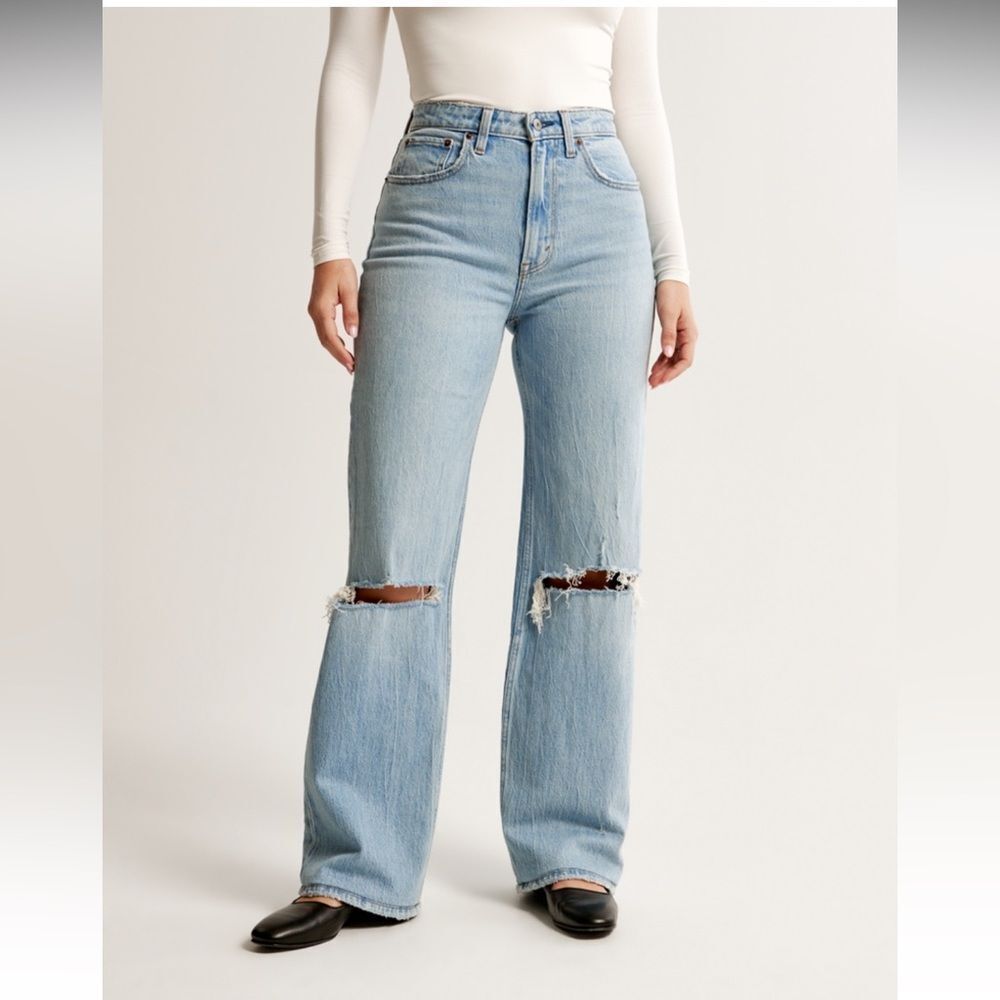 Abercrombie & Fitch Light Blue High Rise Women Jeans
